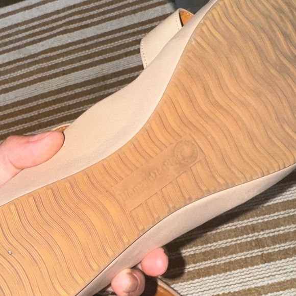 L’Amour Des Pieds CASIMIRO Leather Ankle Strap Tan Wedge Sandals Size 11 - Picture 4 of 9